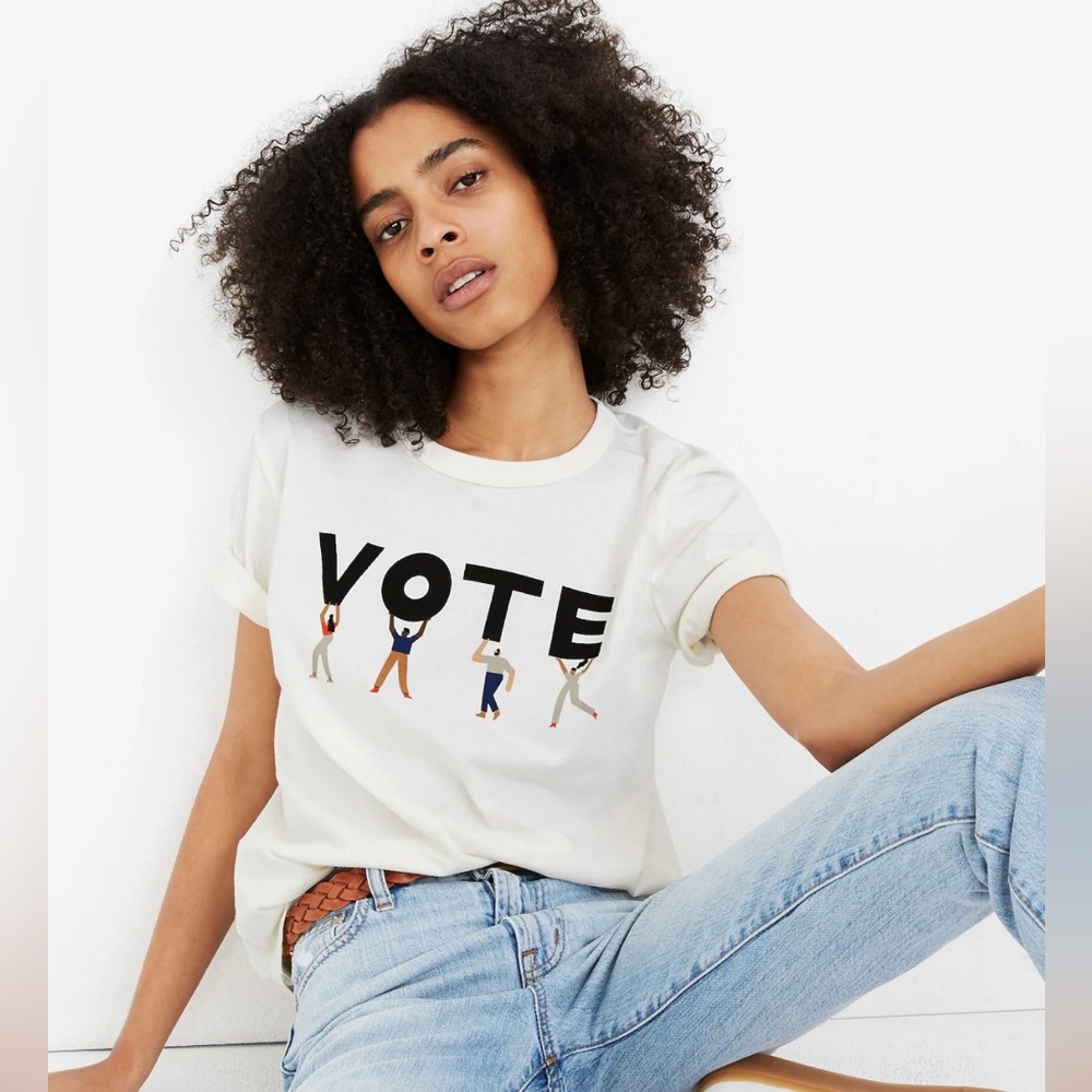 White Graphic Tee with 'VOTE' Design MAKE ME AN OFFER!!!!